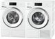 Miele Front Load White Laundry Pair with WXR860WCS 24" Compact Washer and TXR860WP 24" Electric Dryer-0