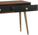 Armen Living Amigo Walnut Console Table with Black Drawers-4