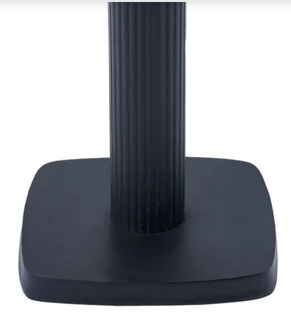 Renwil® Laila Matte White Marble Top Side Table with Matte Black Base-3