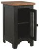 Signature Design by Ashley® Valebeck Light Brown Chairside End Table with Rustic Black Base-4