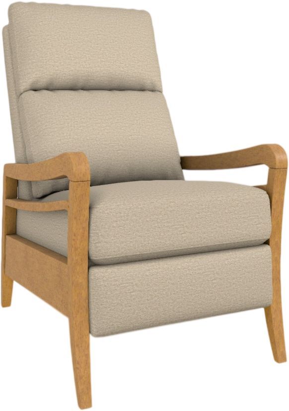 Best® Home Furnishings Customizable Ryberson Power High Leg Recliner with Honey Birch Legs-0