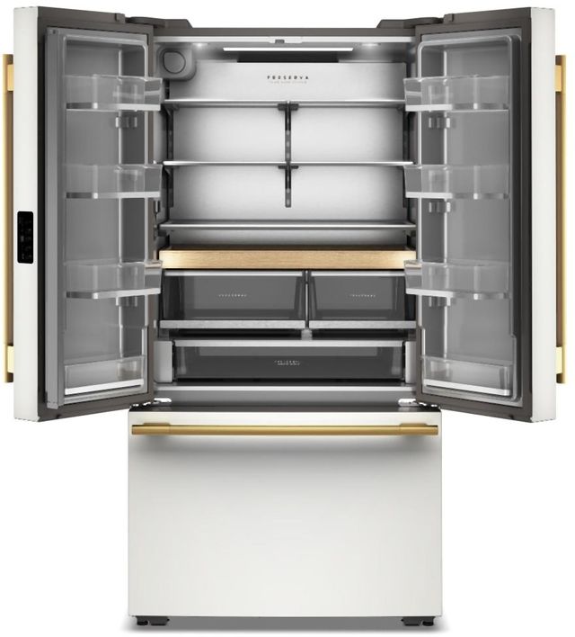 KitchenAid® 36" 24.3 Cu. Ft. Porcelain Counter Depth French Door Refrigerator with Interior Dispenser-1
