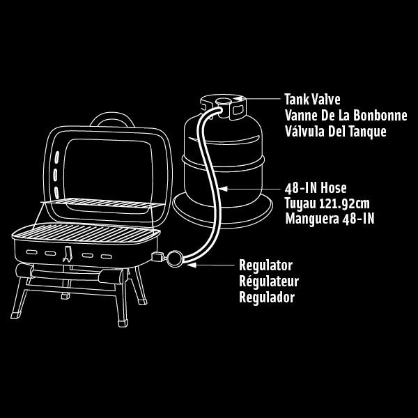 Broil King® Braided Stainless Steel Adapter Hose-1