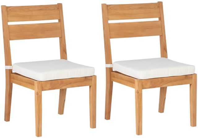 Linon Cannon 7-Piece Natural Wooden Outdoor Dinig Set-4