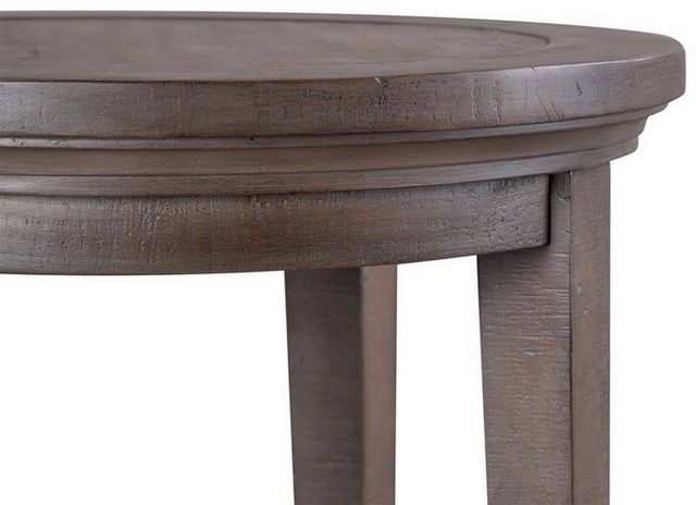 Magnussen Home® Paxton Place Dovetail Gray Round End Table-3