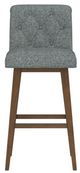 HH2 Home Uniquely Yours Graphite/Medium Brown Tufted Adjustable Swivel Stool-1