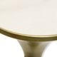 StyleCraft Spun Gold Drinking Table with White Marble Top-1