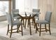 Coaster® Paxton 5-Piece Brown/Gray Round Counter Dining Table Set-1