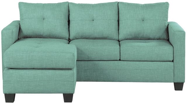 Mazin Furniture Phelps 2-Piece Teal Reversible Sofa Chaise Sectional-3