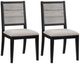 Coaster® Elodie 2-Piece Black/Dove Grey Upholstered Dining Side Chair Set-4