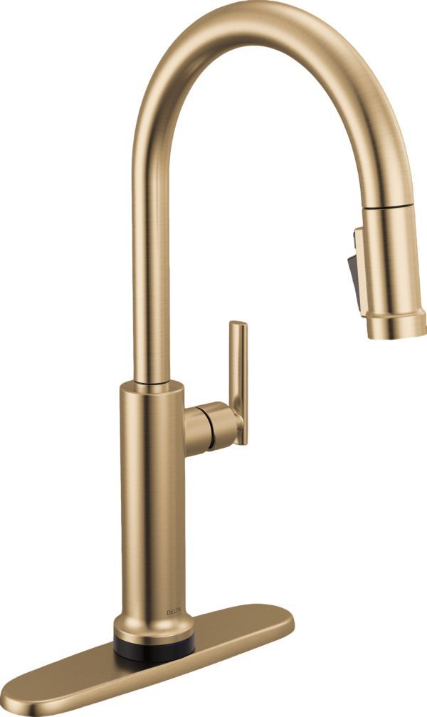 Delta Altado™ Champagne Bronze Touch2O® Technology Bar/Preparation Kitchen Faucet with Touchless Technology-3