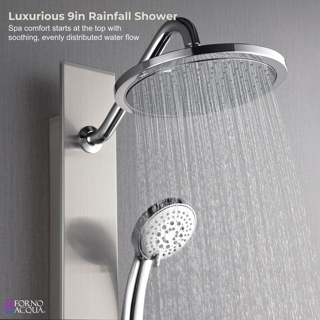 Forno Acqua AcquaSpa Stainless Steel Retrofit Shower System with SensoTemp-3