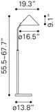 Zuo® Pike Black/White Floor Lamp-5