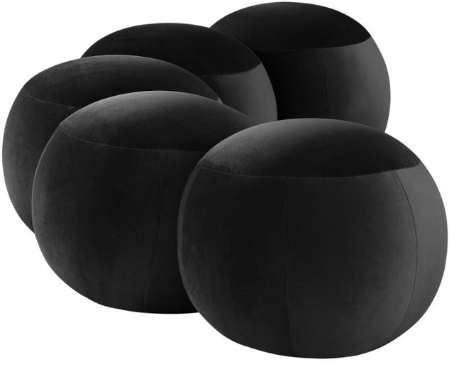 Meridian Furniture Apollo Black 75" Velvet Upholstered Bench-1