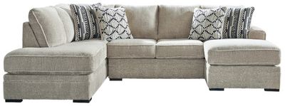 front view of the Benchcraft® Calnita 2-Piece Sisal Right-Arm Facing Sectional with Sofa Chaise