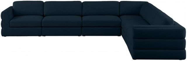 Meridian Furniture Beckham 6-Piece Navy Modular Sectional Sofa Set-2
