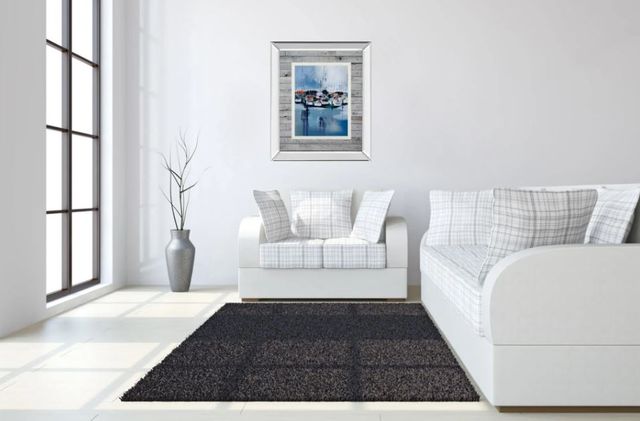 Classy Art Docked by Fitsimmons, A. Mirror Framed Wall Art-2