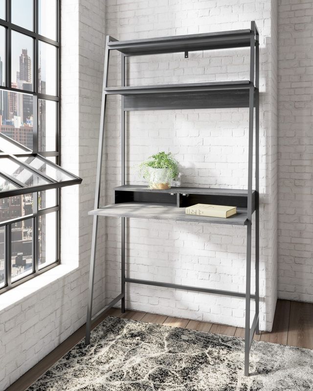 Signature Design by Ashley® Yarlow Black Office Desk and Shelf-6