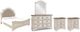 Signature Design by Ashley® Realyn 5-Piece Chipped White Queen Panel Bed Set-0
