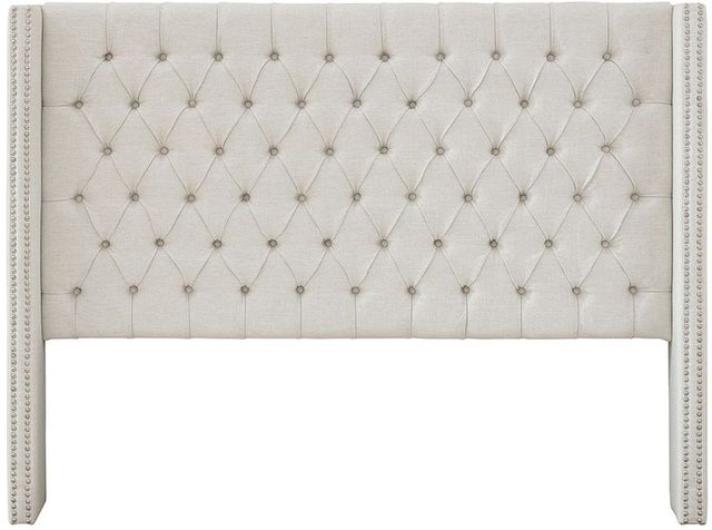 Olliix by Madison Park Cream Queen Amelia Upholstery Headboard-0