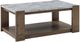 Steve Silver Co. Libby Gray Coffee Table with Dusty Caramel Base-0