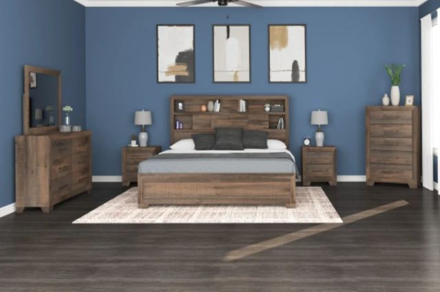 Emerald Home Peyton Brown Twin Bookcase Bed-1