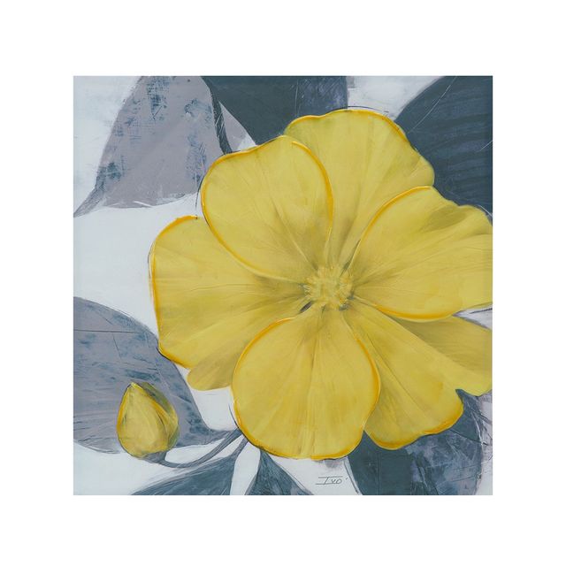 Olliix by Madison Park Yellow Bloom Yellow Hand Embellished Canvas-0