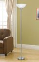 Cal® Lighting & Accessories Brushed Steel Torchiere-1