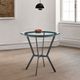 Armen Living Naomi Glass Top Bar Table with Black Metal Base -1