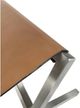 Modus Furniture One Brushed Stainless Steel/Cognac Dining Bench-4