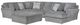 Jackson Furniture Glacier 4-Piece Shark Right Side Facing U-Shape Chaise Sectional-0
