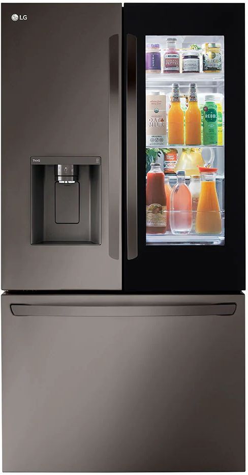 LG 27 Cu. Ft. Black Stainless Steel Smart InstaView® Counter Depth French Door Refrigerator -1