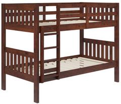 American Wholesale Furniture Chocolate Twin/Twin Bunk Bed