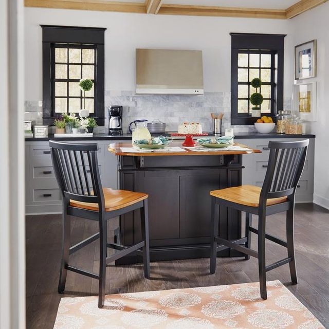 homestyles® Americana 3-Piece Black Kitchen Island Set-1