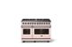 Viking® 5 Series 48" Blush Pro Style Dual Fuel (NG) Range with Polished Chrome Trim-3