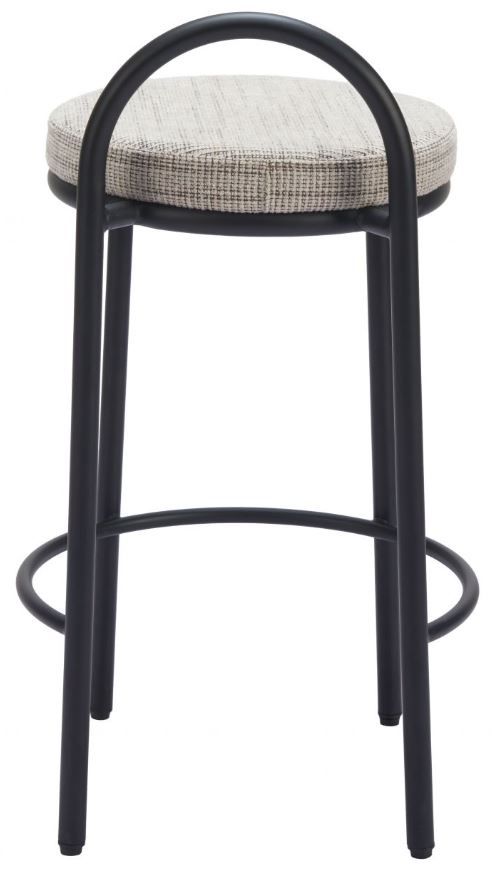 Zuo® Modern Sisal 2-Piece Beige Tweed/Black Counter Stool Set-3