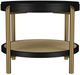 Coaster® Arini Black End Table with Aged Brass Base-1
