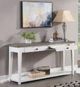 ECI Furniture La Sierra Grayish-Brown Sofa Table with Distressed White Base-0
