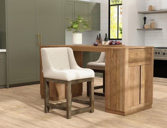 International Furniture Direct Seating Brown/Ivory 24" Upholstered Bar Stool-1