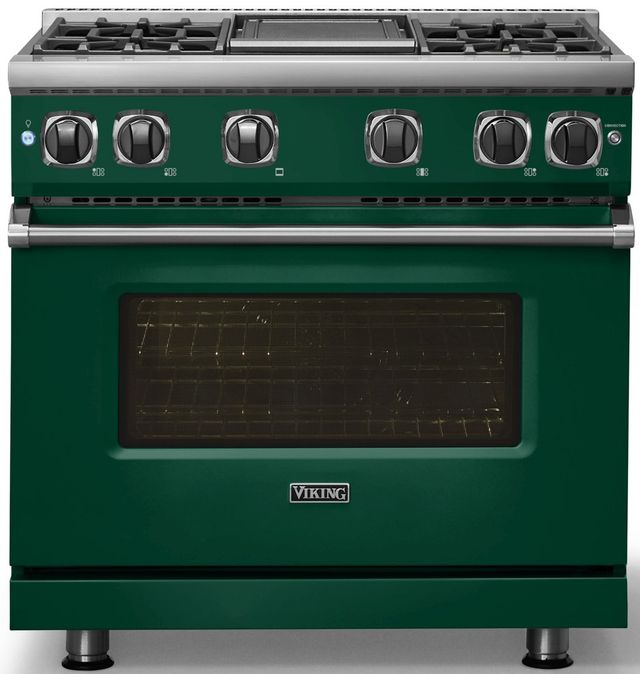 Viking® 7 Series 36" Ivy Pro Style Natural Gas Range with Griddle-2