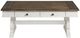 Intercon Drake French Oak 50" Coffee Table with Rustic Gray Base-1