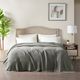 Olliix by INK+IVY Bree Knit Charcoal King Blanket-2