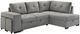 Coaster® Roanne Gray Upholstered Sleeper Sectional Sofa-0