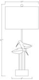 Surya Seagull White Table Lamp-2