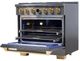 Kucht Professional KX Series 36" Titanium Stainless Steel Pro Style Dual Fuel Range with Kucht Horus Thermostat-3