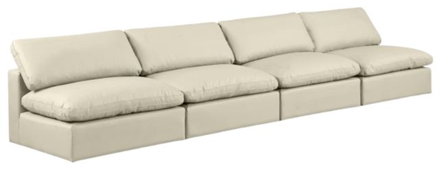 Meridian Furniture Comfy 4-Piece Cream 156" Modular Sectional-0
