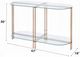 ACME Furniture Veises Glass Top Sofa Table with Champagne Base-2