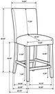 Coaster® Paxton 2-Piece Brown/Gray Upholstered Counter Dining Side Chair-2