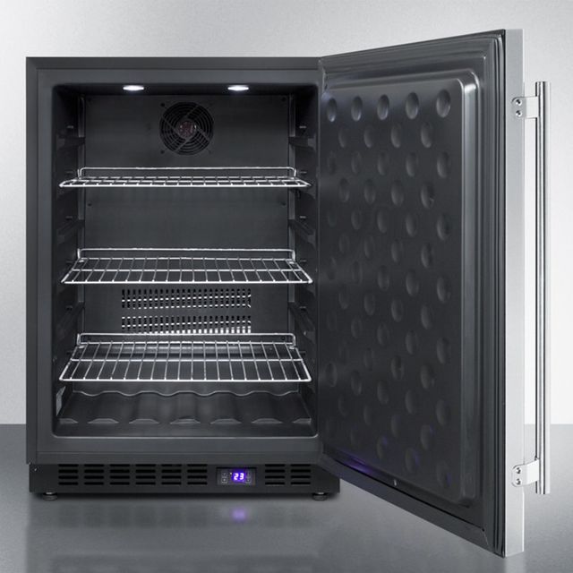 Summit® 4.7 Cu. Ft. Stainless Steel Upright Freezer-2
