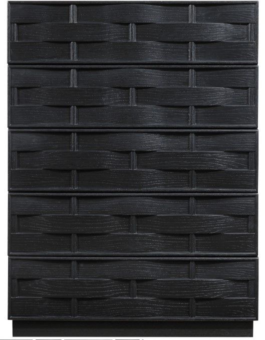 Meridian Furniture Weave Black Chest-1